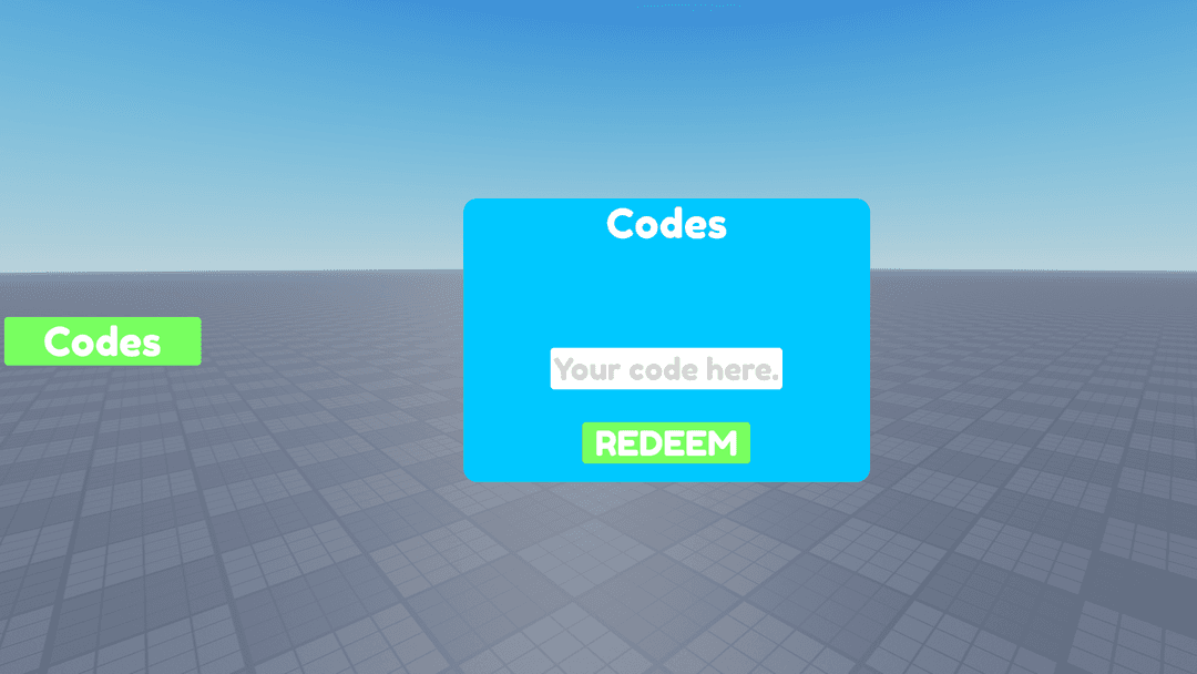 A screenshot of the code system UI.